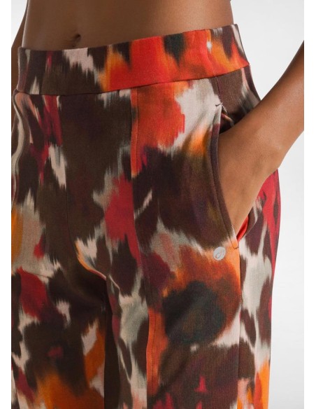 Deha Jogger pantalone Donna Allover cotton modal  C12045