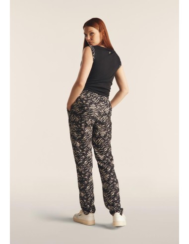 Freddy Pantaloni regular fit in viscosa animalier con gamba dritta S25