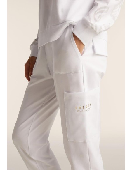 Freddy Pantaloni sportivi con fascia in vita floreale S25WTRP5