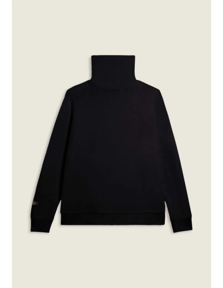 Freddy Felpa collo alto da donna in velluto con zip e logo strass F25W