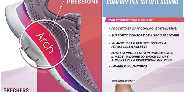 Il Comfort Definitivo per i Tuoi Piedi: Scopri il Plantare Arch Fit di Skechers